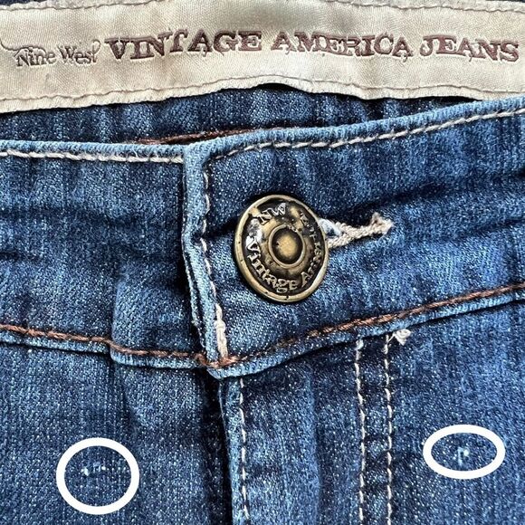 Vintage American Jeans By Nine West Bootcut Medium Wash Denim Size 10 - Picture 13 of 13